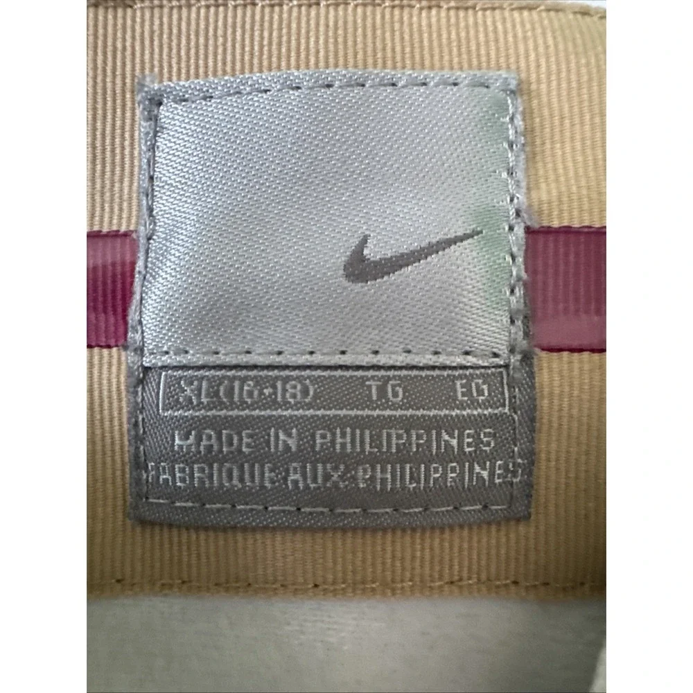 Nike Kids 16-18 XL Vintage Looking Track Jacket Green And White‎ Full Zip
